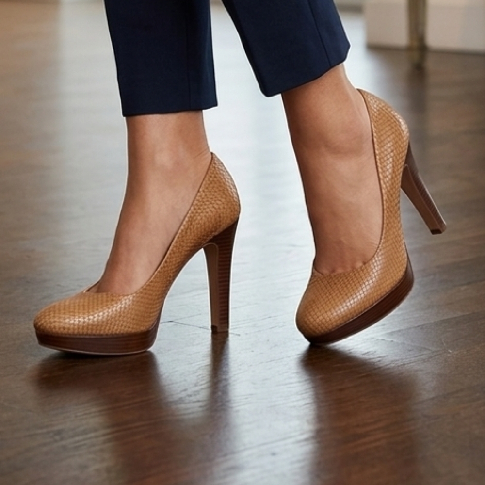 Michael Kors Snakeskin Heels EUC